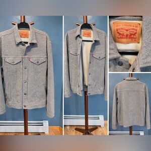 Levi’s Men’s XL Knit Trucker Jacket Gray Button Front